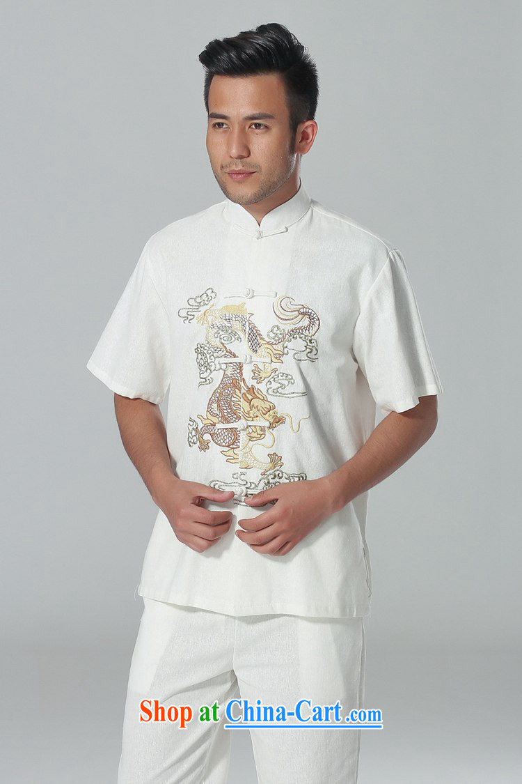 According to fuser summer new male Ethnic Wind improved shirt collar, single-button embroidered Dad load short-sleeved Chinese T-shirt LGD/M 0057 #3 XL pictures, price, brand platters! Elections are good character, the national distribution, so why buy now enjoy more preferential! Health