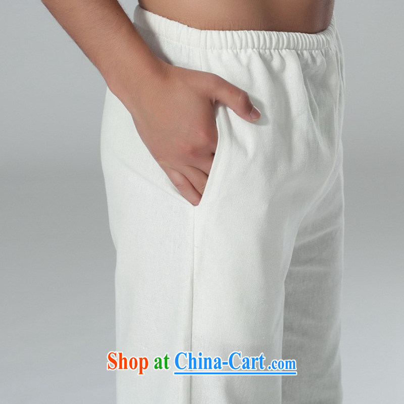 According to fuser summer new Chinese improved Tang on the collar embroidered shirt + pants short-sleeved Chinese package LGD/AB 0001# white XL, fuser, and shopping on the Internet
