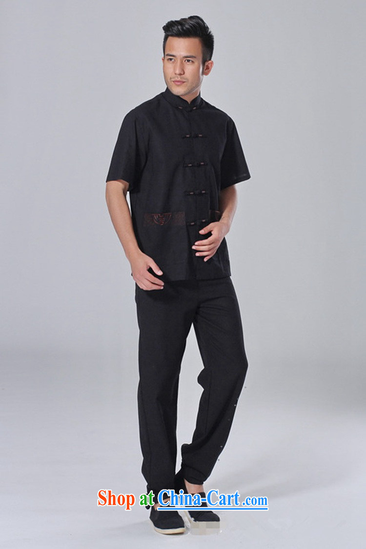 In accordance with the conditions and in the summer the new Tai Chi uniforms short sleeve embroidered shirt + pants father replace short-sleeved Tang replacing kit LGD/AB 0002 # -A black 3 XL pictures, price, brand platters! Elections are good character, the national distribution, so why buy now enjoy more preferential! Health