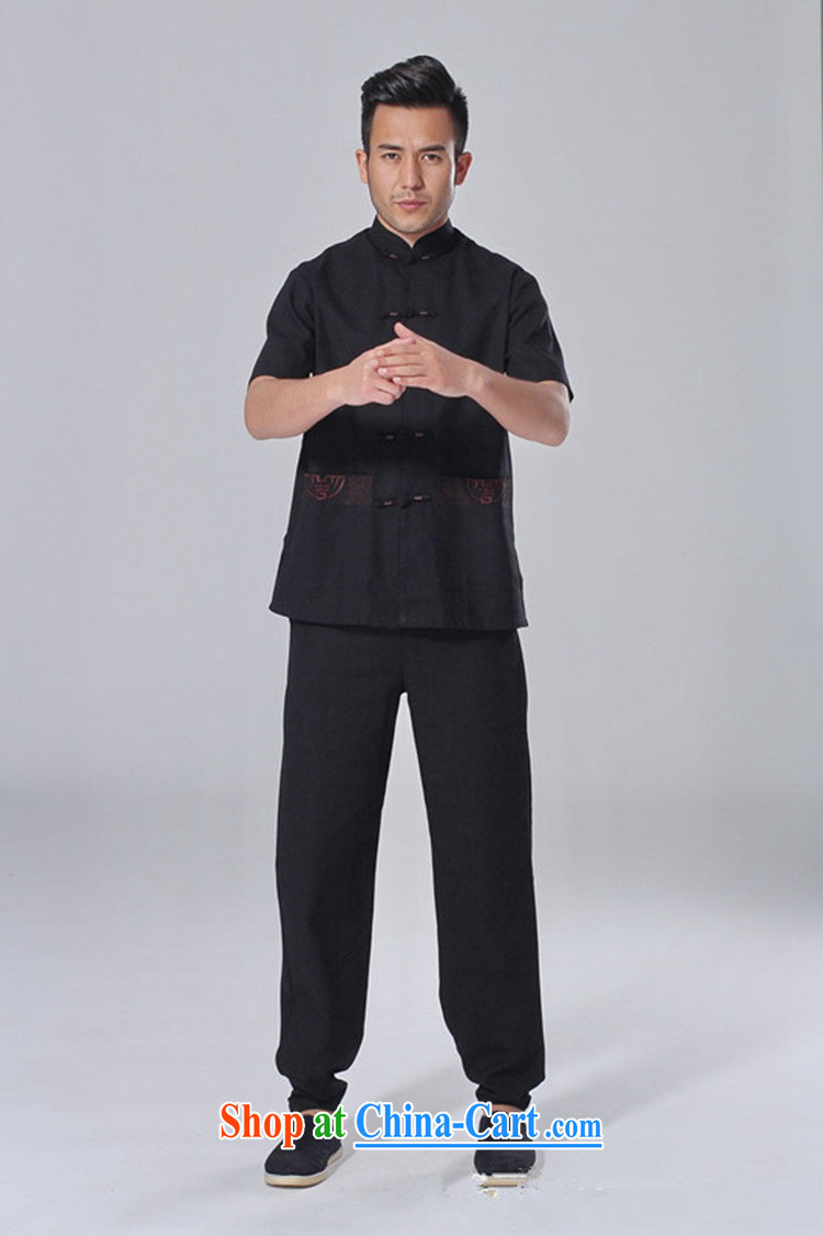 In accordance with fuser summer men's new Tai Chi uniforms short sleeve embroidered shirt + pants father replace short-sleeved Tang replace Kit LGD/AB 0002 #3 XL pictures, price, brand platters! Elections are good character, the national distribution, so why buy now enjoy more preferential! Health