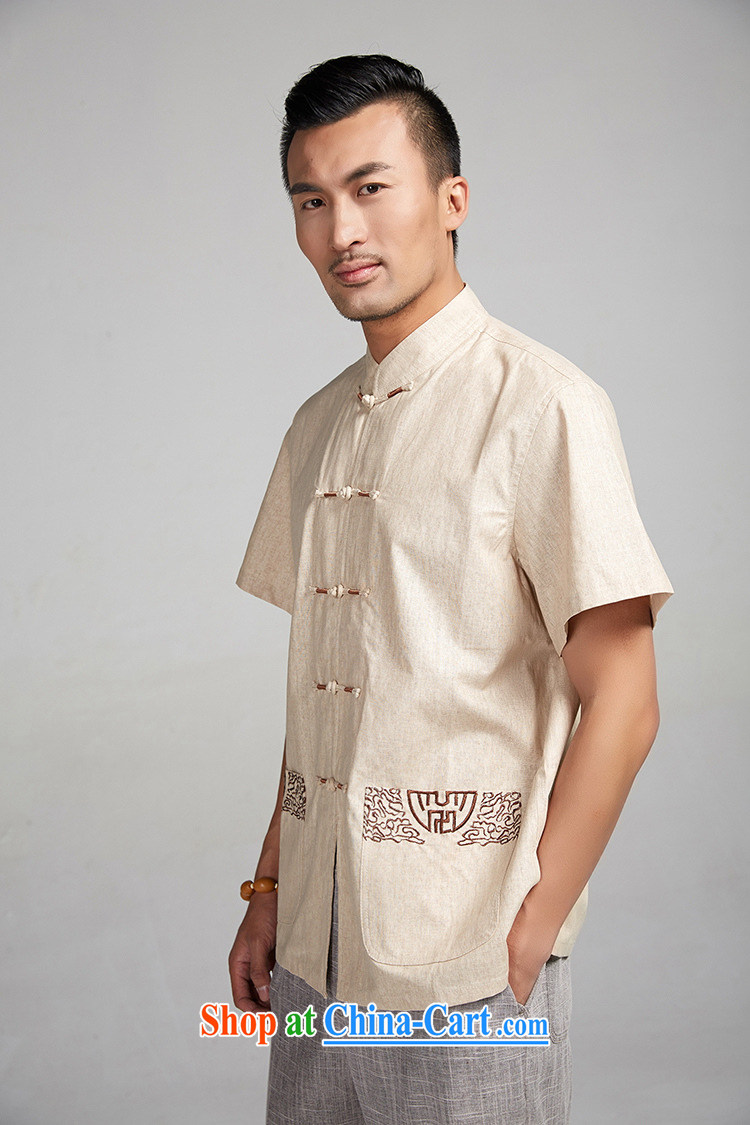 All elections Ramadan and health male summer new linen embroidery men's Chinese shirt 1399 dark gray XXXXL pictures, price, brand platters! Elections are good character, the national distribution, so why buy now enjoy more preferential! Health