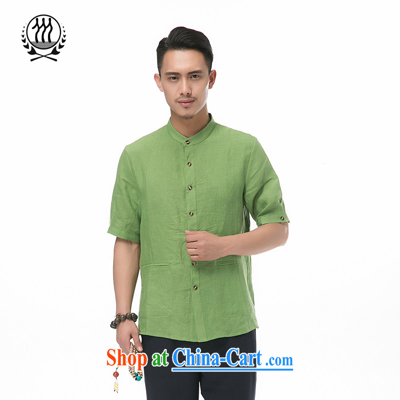 New summer, men's cotton the T-shirt with short sleeves Chinese, for men's coin cotton mA short-sleeved T-shirt Chinese wind men 7 cuff short-sleeved TANG How Much optional army green M/170, and mobile phone line (gesaxing), and, on-line shopping