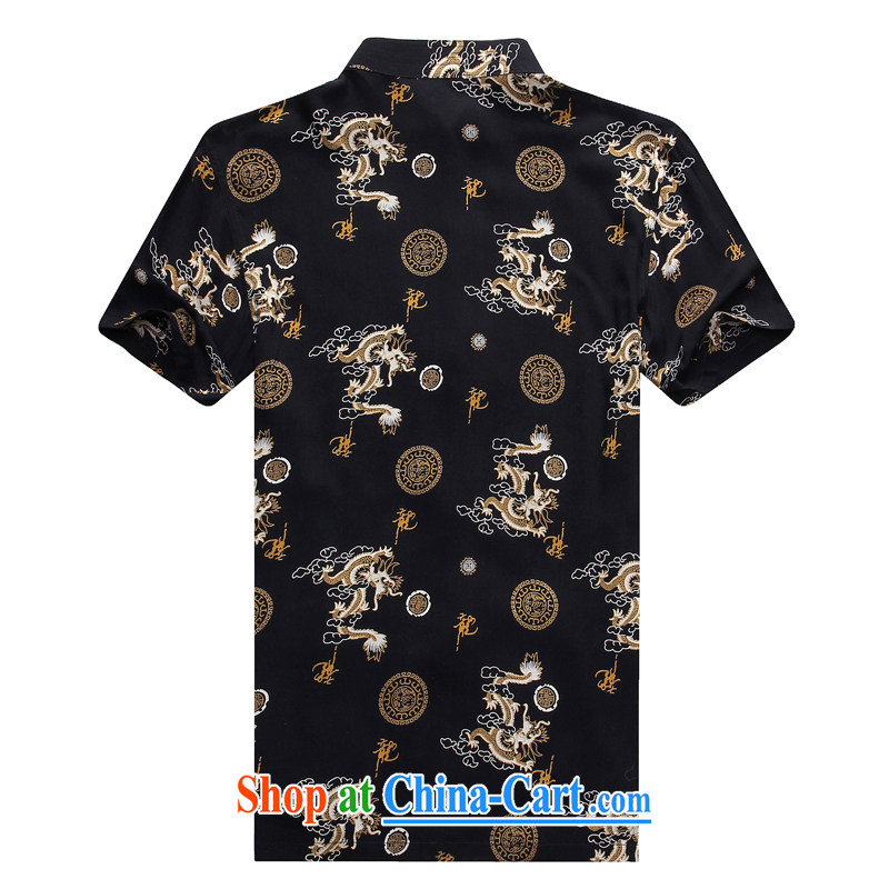 Jordan Lin summer 2015 men's Chinese short-sleeved shirt, older leisure smock China wind Tai Chi uniforms with Father T shirt red 180/ 54/XXL, Jordan Lin, shopping on the Internet