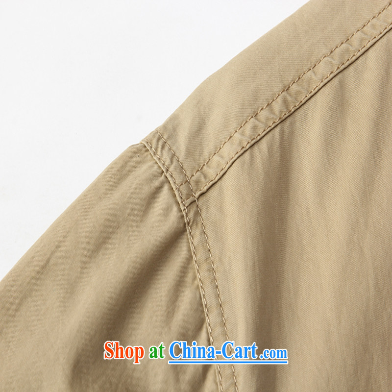 Mr David CHU Jordan 2015 men's Chinese short-sleeved shirt, older men's leisure T shirts China wind Tai Chi with his father with beige 185/ 56/XXXL, Jordan Lin, shopping on the Internet