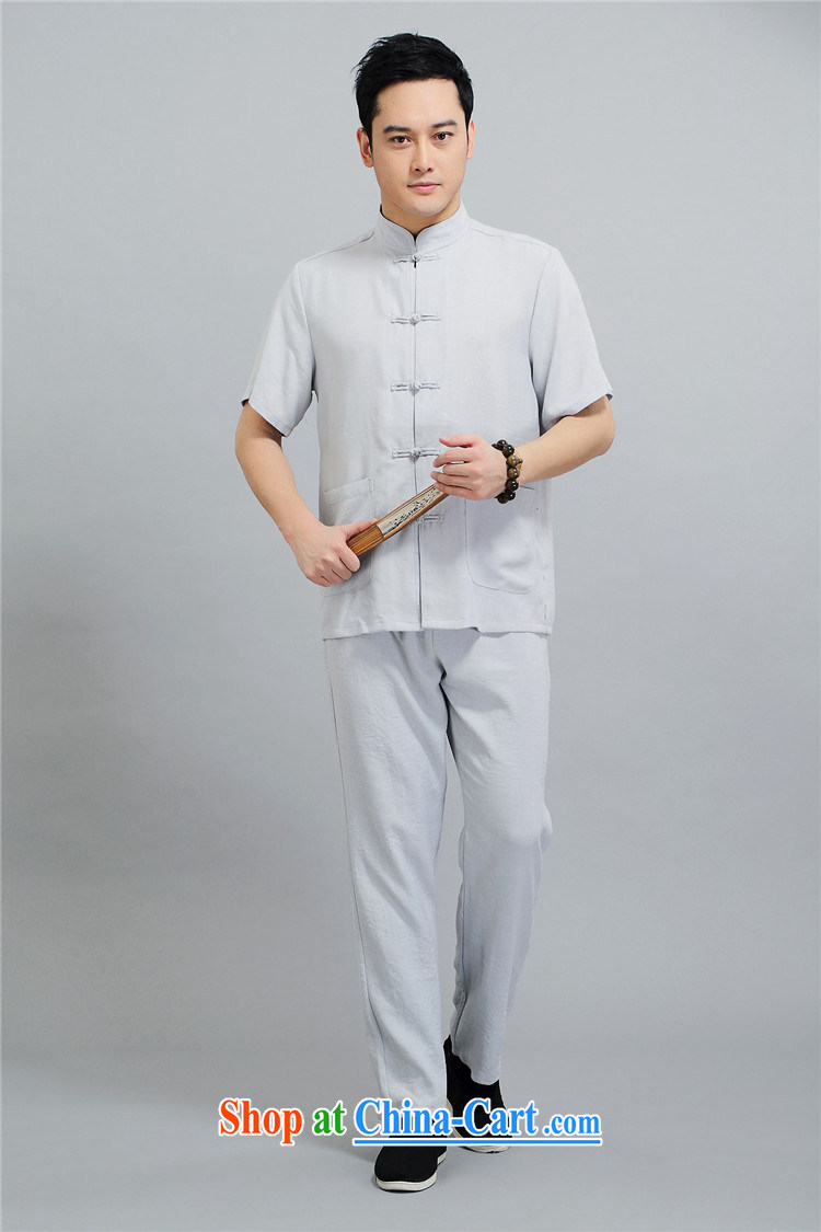 The summer, middle-aged men's Chinese short-sleeve kit, older persons China wind male elderly grandparents summer shirt black 4 XL/190 pictures, price, brand platters! Elections are good character, the national distribution, so why buy now enjoy more preferential! Health