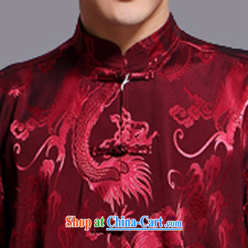 The new Tony Blair, middle-aged and older persons with Mr Henry TANG long-sleeved kit, middle-aged men for the men's national costume m yellow 4 XL/190, the Tony Blair (AICAROLINA), online shopping