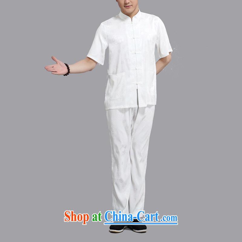 The Luo, summer 2015 new Chinese Han-hon Michael Mak Kwok-fung middle-aged men's short sleeve fitted dress white 4XL/190, the Tony Blair (AICAROLINA), shopping on the Internet