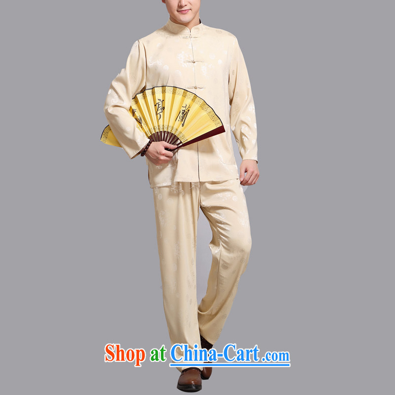 The spring, summer, the middle-aged men's long-sleeved Kit middle-aged and older men's T-shirt Long-Sleeve Tang loaded gold L/170, the Tony Blair (AICAROLINA), shopping on the Internet