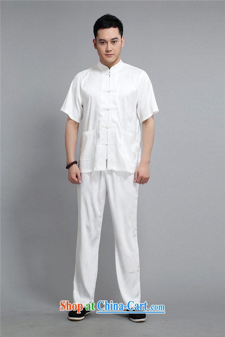 The 2015, middle-aged men with short T-shirt with short sleeves, older men's Summer Package white 4XL/190 pictures, price, brand platters! Elections are good character, the national distribution, so why buy now enjoy more preferential! Health