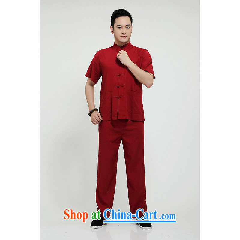 100 brigade Bailv summer stylish thin disk for casual, short-sleeved comfortable elasticated trousers men's package deep red 190,100 brigade (Bailv), online shopping