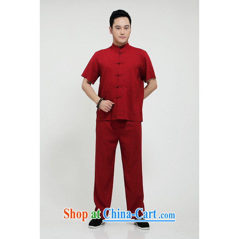 100 brigade Bailv summer stylish thin disk for casual, short-sleeved comfortable elasticated trousers men's package deep red 190,100 brigade (Bailv), online shopping