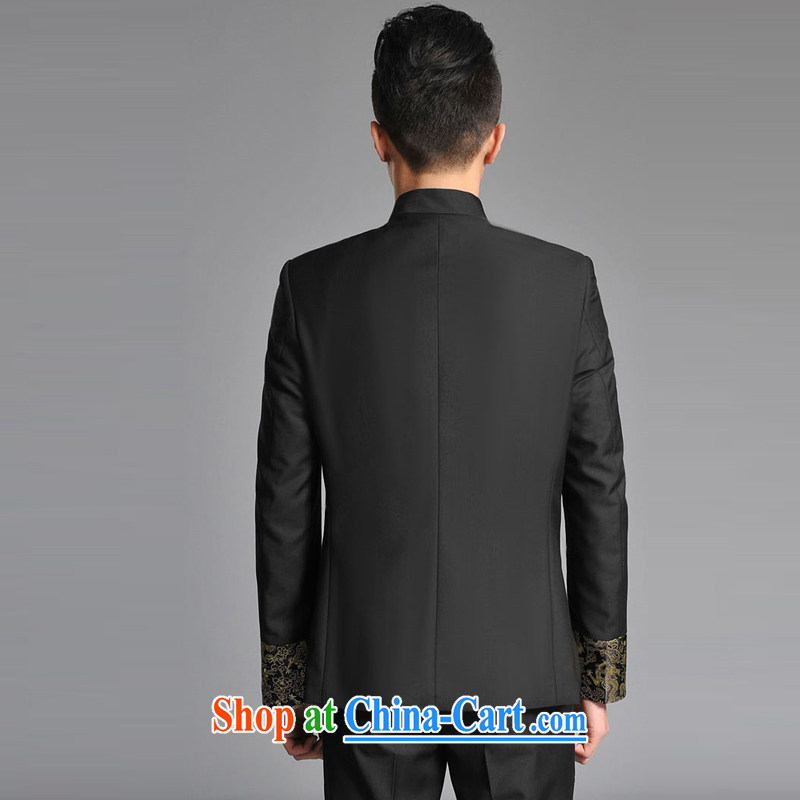 A Chinese Generalissimo 2015 new national costumes China wind, for cultivating from hot Dragon tattoo Chinese men and a black T-shirt XXXXL, property, language (wuyouwuyu), shopping on the Internet