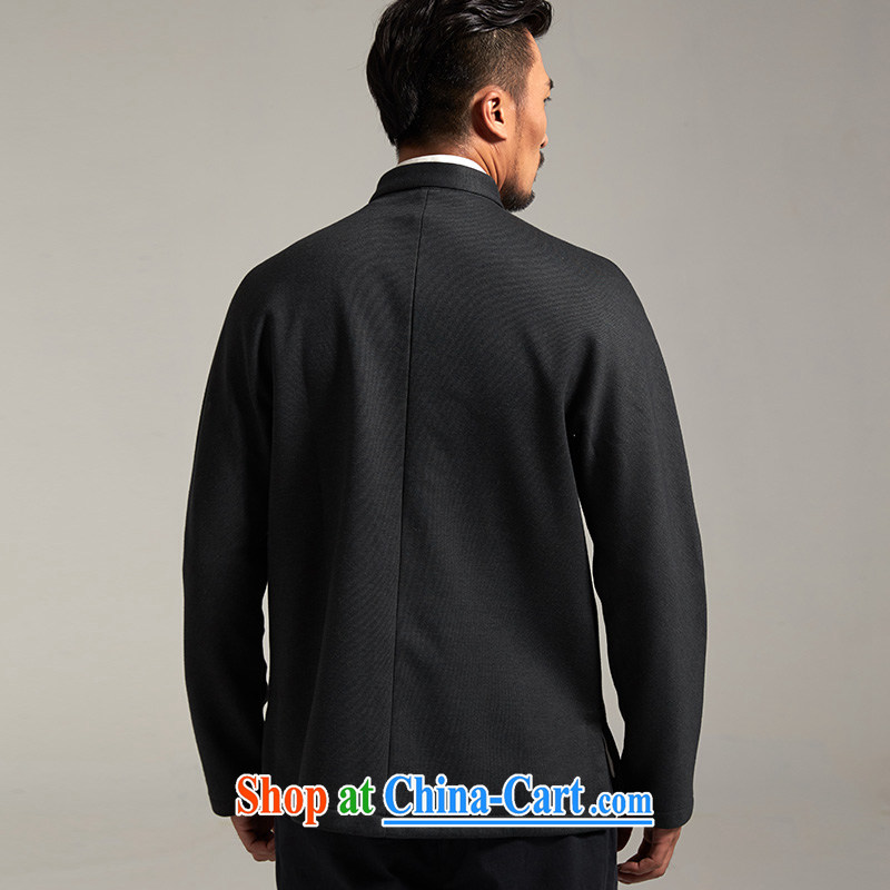 De-tong tianjiao upscale men's Chinese 2015 autumn and winter long-sleeved jacket pure Chinese anti-wrinkle-shoulder older Chinese Wind and dark green XXXL, de-tong, shopping on the Internet
