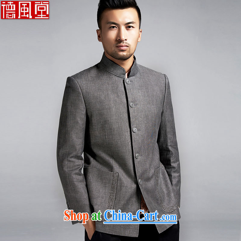 De-Tong East Sunbeam original Chinese Generalissimo T-shirt Chinese boy, who was under renovation in men's jackets China wind dark gray XXXL, de-tong, shopping on the Internet