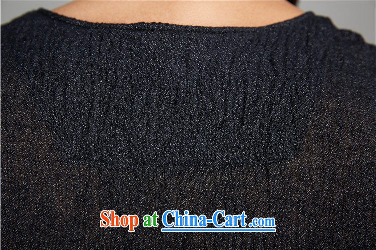 De-Tong Ching virtual 2015 new ramie cloth long-sleeved Chinese wind men Tang with solid T-shirt youth, no collar shirt Chinese clothing black XXL pictures, price, brand platters! Elections are good character, the national distribution, so why buy now enjoy more preferential! Health
