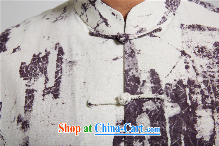 De-tong the Jun 2015 new 100% Cotton Men's short with long-sleeved T-shirt Chinese, T-shirts with side pockets blue-and-white XXXL pictures, price, brand platters! Elections are good character, the national distribution, so why buy now enjoy more preferential! Health