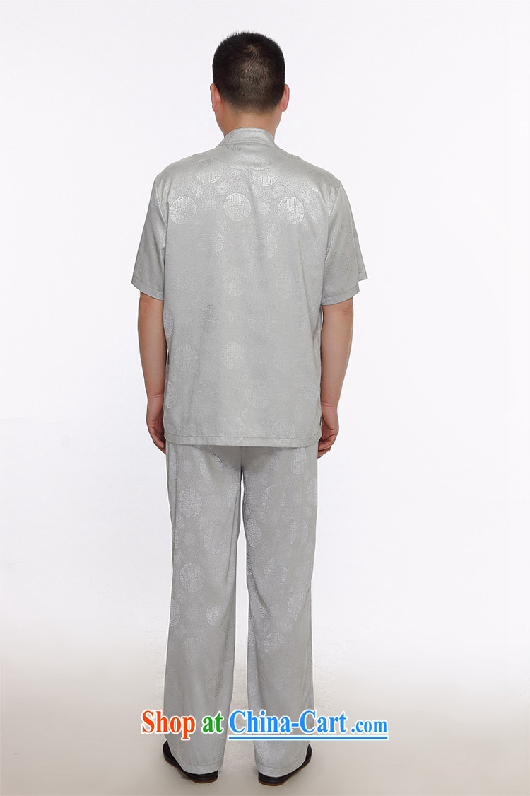 The summer, Chinese men's cotton mA short-sleeve kit, old smock China wind exercise clothing men's T-shirt Tai Chi Kit silver XXXL/190 pictures, price, brand platters! Elections are good character, the national distribution, so why buy now enjoy more preferential! Health