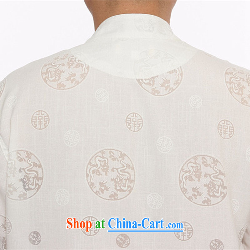 The Luo, new men's casual Chinese summer short-sleeved shirt T Tang is packaged and Chinese T-shirt cotton the Chinese White XXXXL, the Tony Blair (AICAROLINA), shopping on the Internet