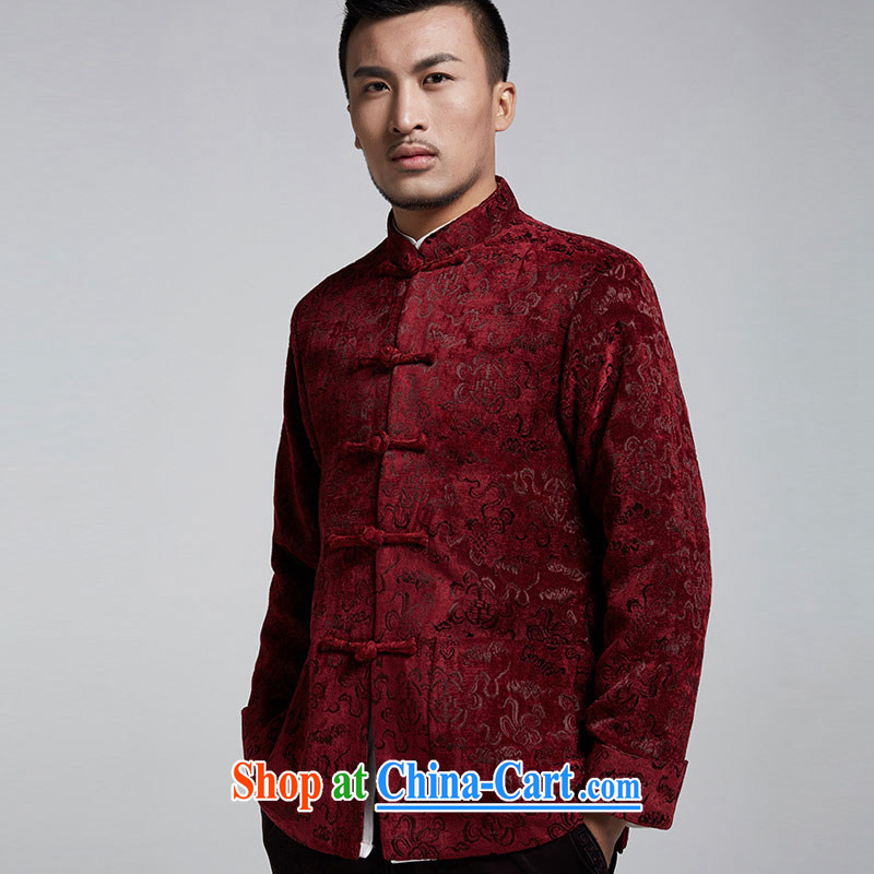 De-Tong Ling Standard & Poors 2015 autumn and winter so gross young men with short, thick Chinese jacket jacquard to shoulder the cuff 4 Uhlans on XL, wind, and shopping on the Internet