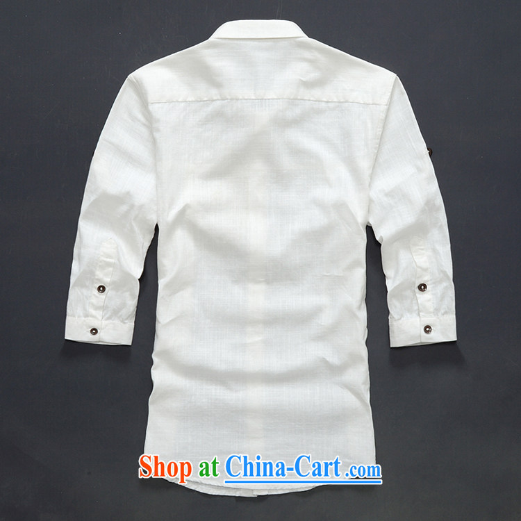 Gurun Vnai smock Tang replace summer men linen short-sleeve 7 sleeve leisure beauty, T-shirt and white 5 XL pictures, price, brand platters! Elections are good character, the national distribution, so why buy now enjoy more preferential! Health