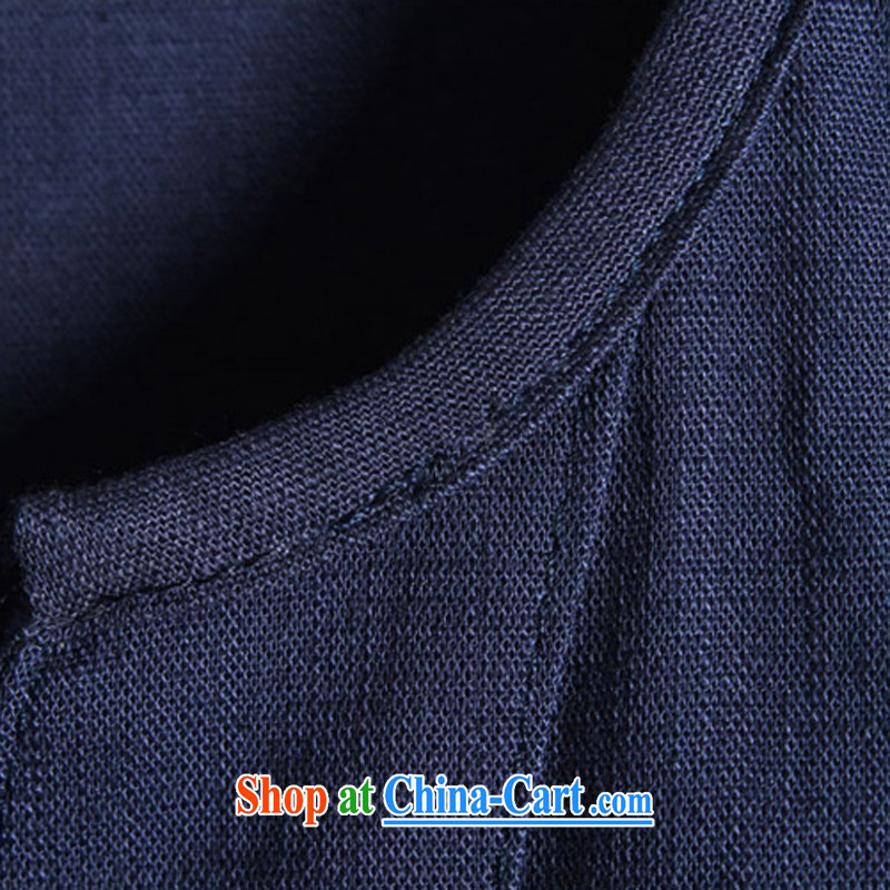 Gurun Vani smock Tang replace summer China winds, men's linen short-sleeve shirt 680 white 5 XL, Gurun Vani, shopping on the Internet