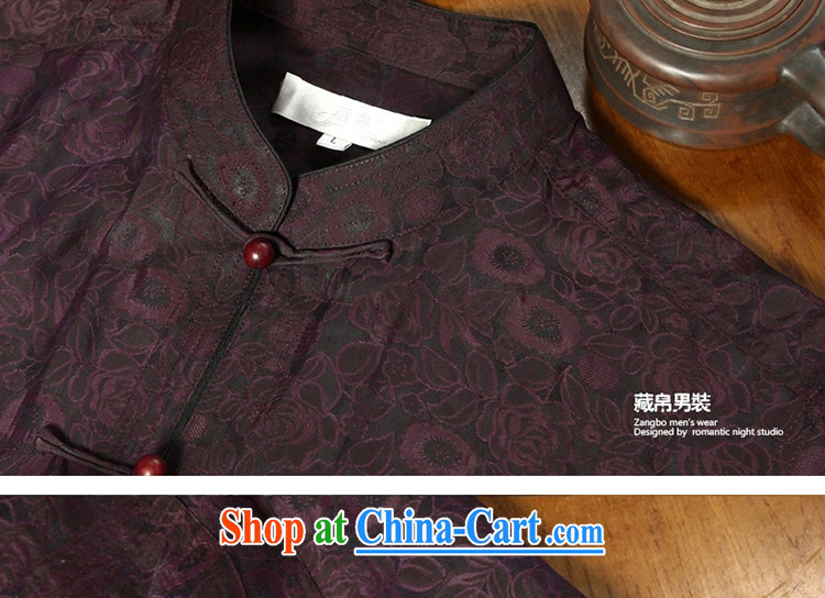Tibetan swords into plowshares 2015 summer boutique silk fragrant cloud yarn short-sleeved shirt China wind traditional clothing dark purple 158,015 180/XL pictures, price, brand platters! Elections are good character, the national distribution, so why buy now enjoy more preferential! Health