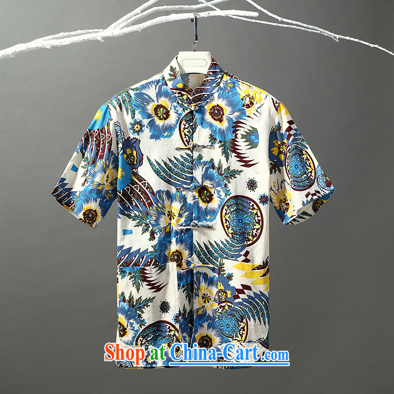 Tibetan swords into plowshares men's summer short-sleeved cotton the Stamp Duty leisure Tang with Chinese style Leisure Suit 6011 180/XL, hiding their swords into plowshares, and shopping on the Internet
