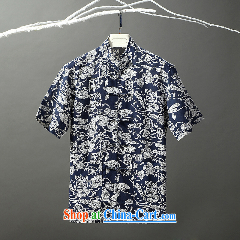 Tibetan swords into plowshares men's summer short-sleeved cotton the Stamp Duty leisure Tang with Chinese style Leisure Suit 6011 180/XL, hiding their swords into plowshares, and shopping on the Internet