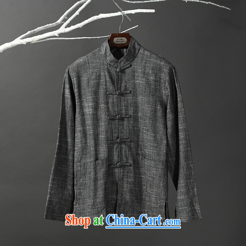 Tibetan silk manuscripts summer 2015 Chinese style, for the charge-back Tang with pre-sale short-sleeved 052 190 Gray/XXXL, hiding their swords into plowshares, and shopping on the Internet