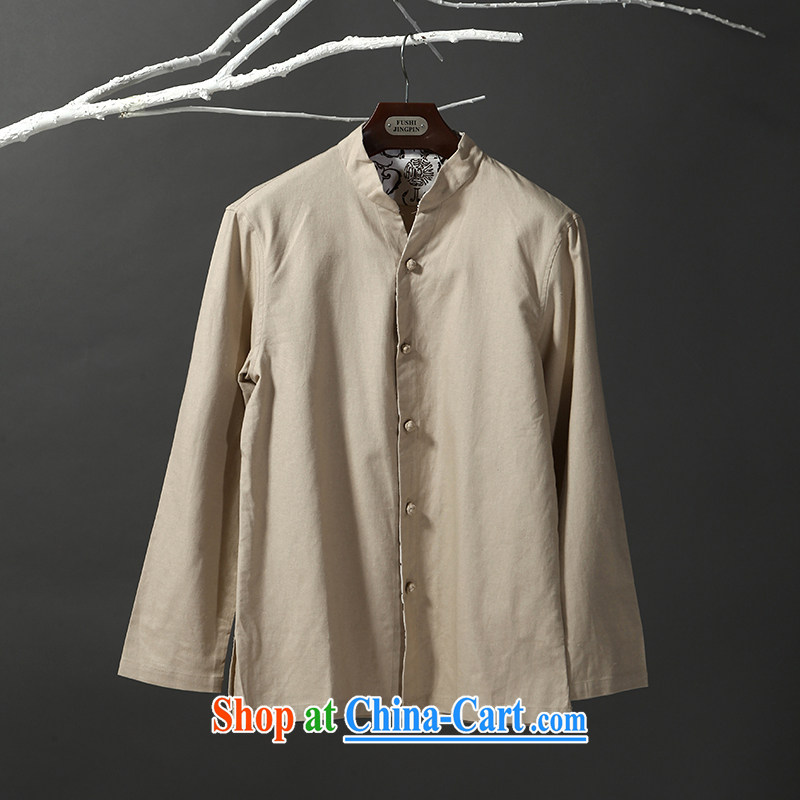 Tibetan swords into plowshares men's summer ethnic style Chinese short-sleeved cotton shirt Yau Ma Tei 053 army green short-sleeve 180/XL, hiding their swords into plowshares, and shopping on the Internet
