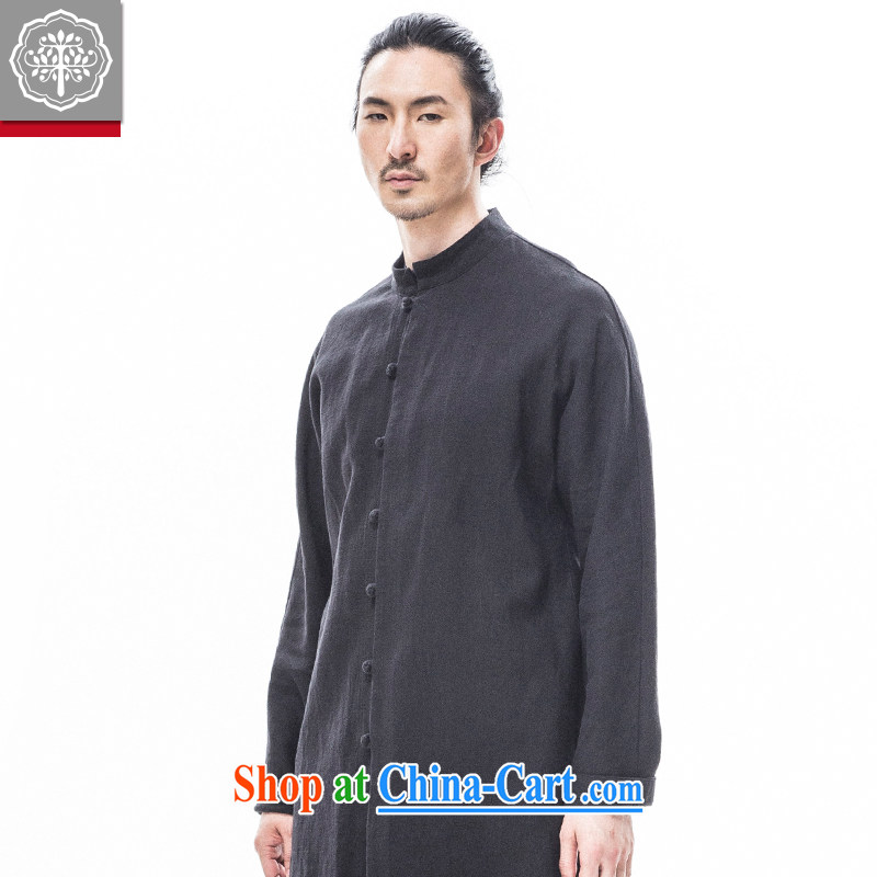 To tree, served improved long-sleeved jacket cotton Ma Man, long, short on China wind gray 185/XXL, tree (EYENSREE), shopping on the Internet