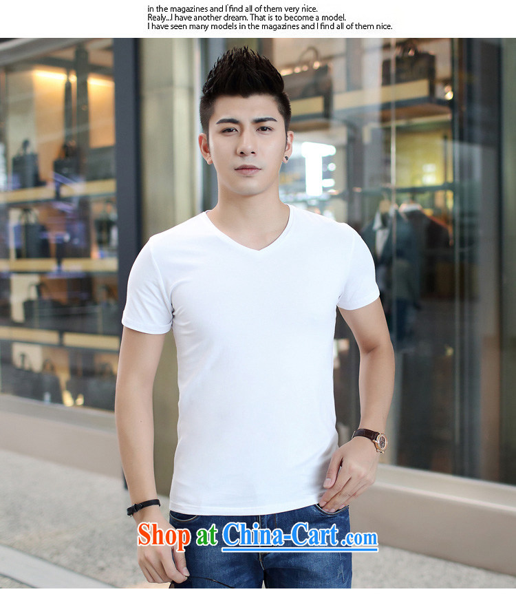 Orange Ngai advisory committee * 2015 summer men's solid color V collar short-sleeve T-shirt men's leisure cultivating half sleeve T-shirts solid royal blue 2 XL pictures, price, brand platters! Elections are good character, the national distribution, so why buy now enjoy more preferential! Health
