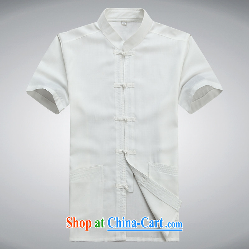 100 brigade BaiLv summer stylish thin, for comfortable short-sleeve-snap Leisure package white XXXL