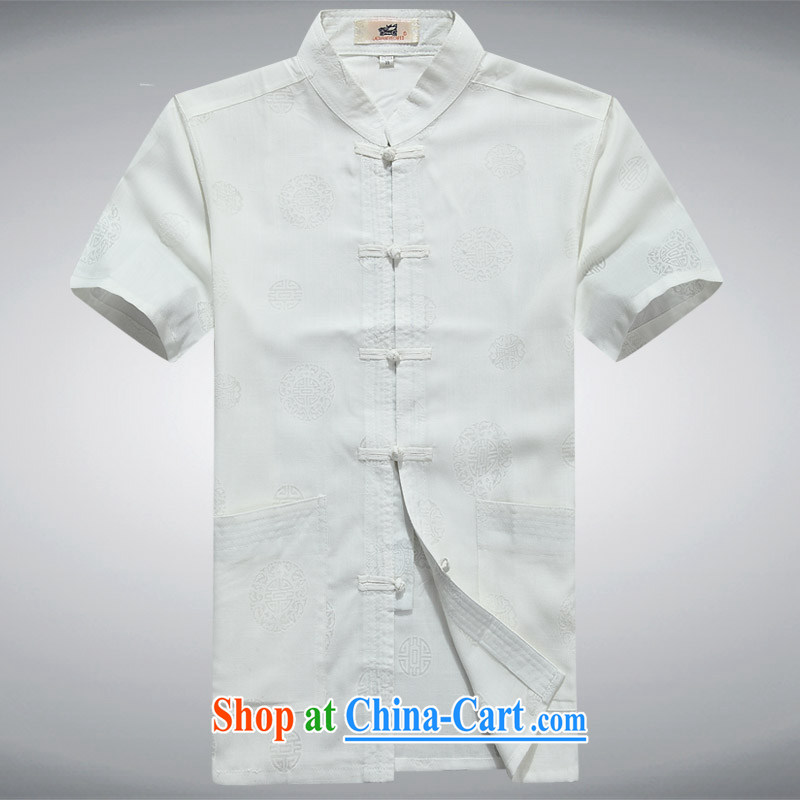100 brigade BaiLv summer stylish thin, for comfortable short-sleeved-tie Casual Shirt white 190