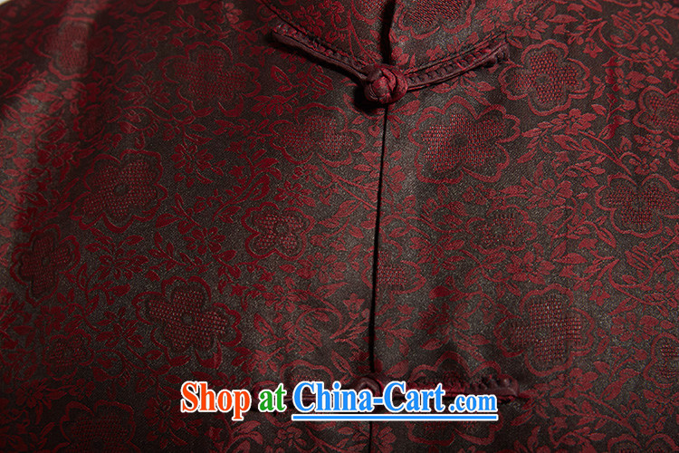 Wind, together with 2015 summer new Hong Kong cloud yarn male Chinese short-sleeve Chinese clothing dark red XXXL pictures, price, brand platters! Elections are good character, the national distribution, so why buy now enjoy more preferential! Health