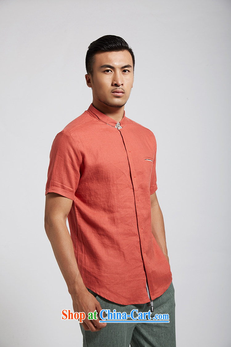 De-tong of dust 2015 summer new linen men Tang with short-sleeved leisure short-sleeved shirt youth white XXXL pictures, price, brand platters! Elections are good character, the national distribution, so why buy now enjoy more preferential! Health