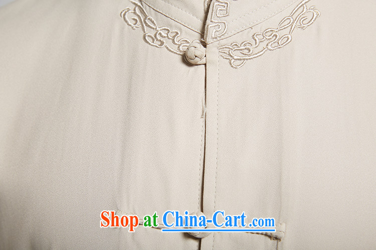 De-church was far from summer 2015 new polyester men's Chinese short-sleeved Chinese clothing is detained Chinese shirt, older men's dark coffee XXXL pictures, price, brand platters! Elections are good character, the national distribution, so why buy now enjoy more preferential! Health