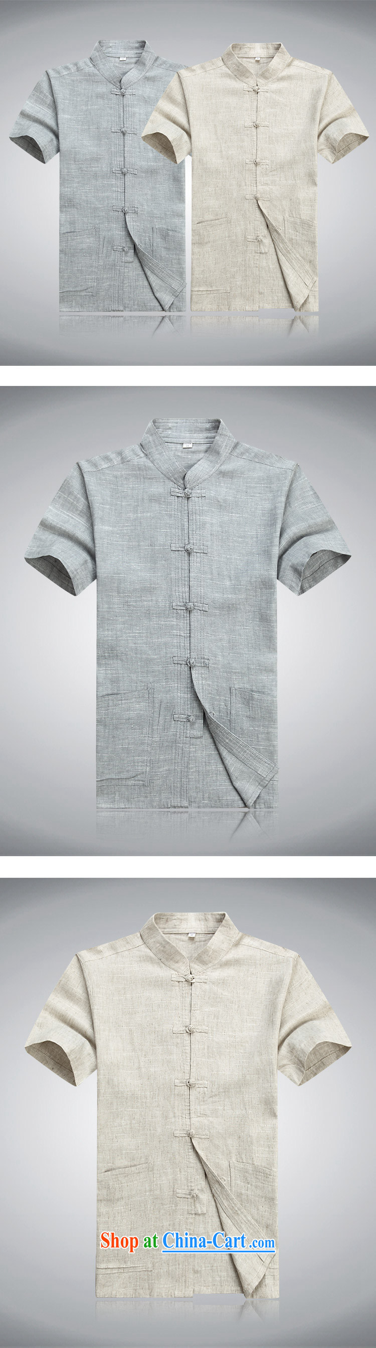 Luxury health 2015 new summer middle-aged men with short short sleeved T-shirt, old cotton the loose, short-sleeved short shirt with national costumes men's dark gray Kit 190/56 pictures, price, brand platters! Elections are good character, the national distribution, so why buy now enjoy more preferential! Health