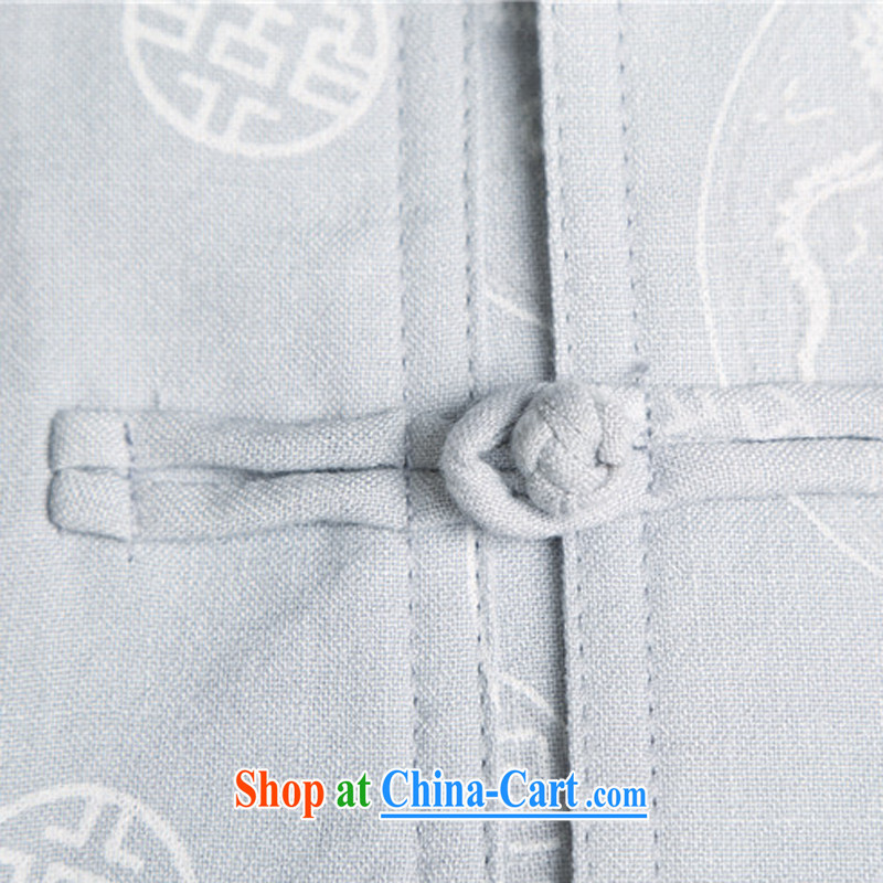kyung-ho Tang covered by the Chinese media clip washable linen half sleeve shirt, elderly, men's summer linen short-sleeve kit white 4XL, Beijing-ho (JOE HOHAM), online shopping