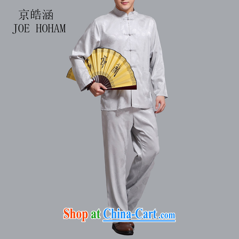 kyung-ho in covered by older men for the national dress China wind kit, for improved leisure long-sleeved short summer with light gray 4 XL, Kyung-ho (JOE HOHAM), shopping on the Internet