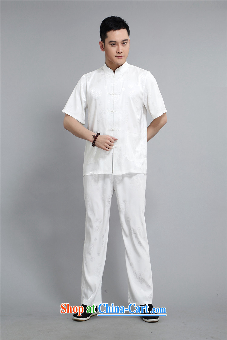 kyung-ho summer covered by men Chinese men's short-sleeve kit, old cotton Shuxin, served my grandfather father with China wind white 4XL pictures, price, brand platters! Elections are good character, the national distribution, so why buy now enjoy more preferential! Health