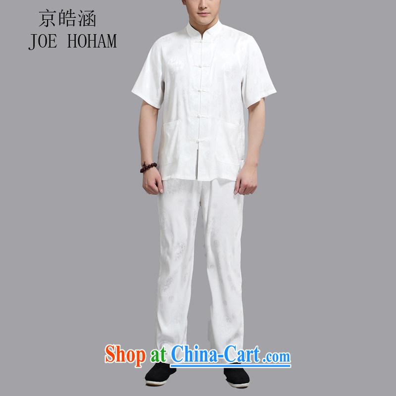 kyung-ho summer covered by men Chinese men's short-sleeve kit, old cotton Shuxin, served his father's grandfather on China wind white 4XL, Beijing-ho (JOE HOHAM), online shopping