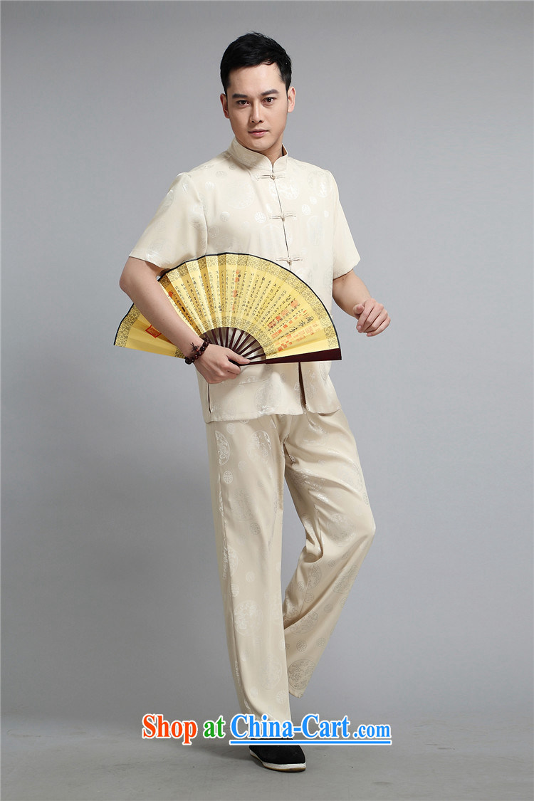 kyung-ho summer covered by men Chinese men's short-sleeve kit, old cotton Shuxin, served my grandfather father with China wind blue 4 XL pictures, price, brand platters! Elections are good character, the national distribution, so why buy now enjoy more preferential! Health