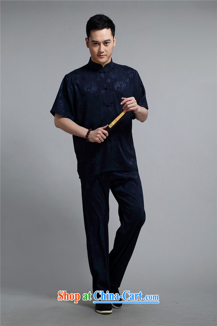 kyung-ho summer covered by men Chinese men's short-sleeve kit, old cotton Shuxin, served my grandfather father with China wind blue 4 XL pictures, price, brand platters! Elections are good character, the national distribution, so why buy now enjoy more preferential! Health