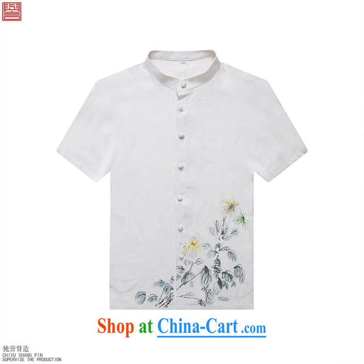 Internationally renowned Chinese men's leisure stamp duty and cotton Ma T-shirt Chinese Wind and summer linen T-shirt and light green 4 XL pictures, price, brand platters! Elections are good character, the national distribution, so why buy now enjoy more preferential! Health