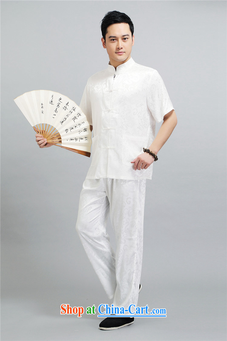 kyung-ho summer covered by new, Chinese men's T-shirt with short sleeves, and older persons, served Chinese style men's short-sleeve kit white 4 XL pictures, price, brand platters! Elections are good character, the national distribution, so why buy now enjoy more preferential! Health