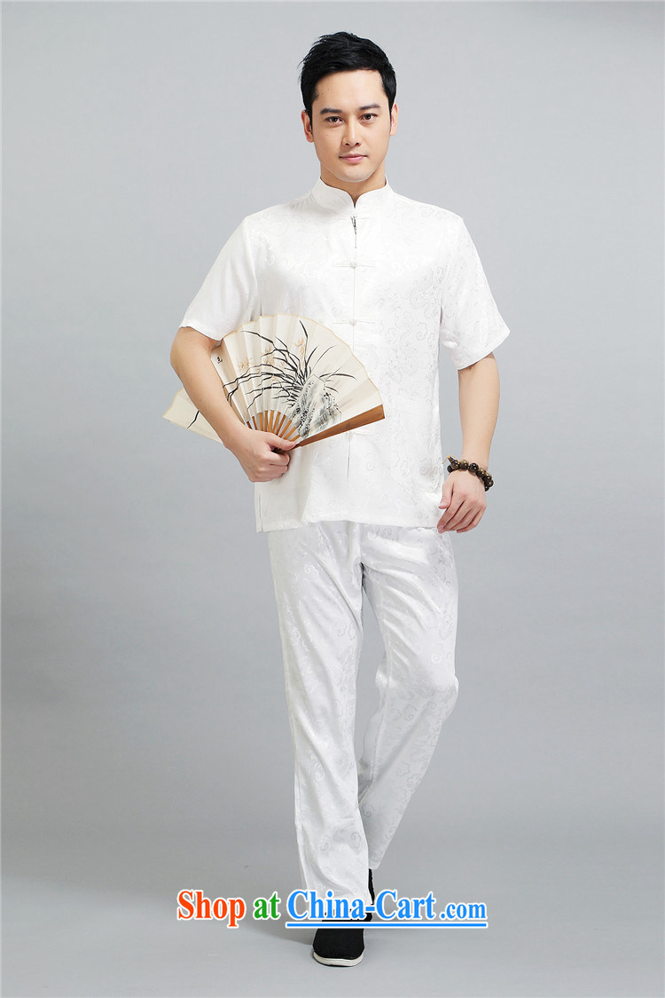 kyung-ho summer covered by new, Chinese men's T-shirt with short sleeves, and older persons, served Chinese style men's short-sleeve kit white 4 XL pictures, price, brand platters! Elections are good character, the national distribution, so why buy now enjoy more preferential! Health