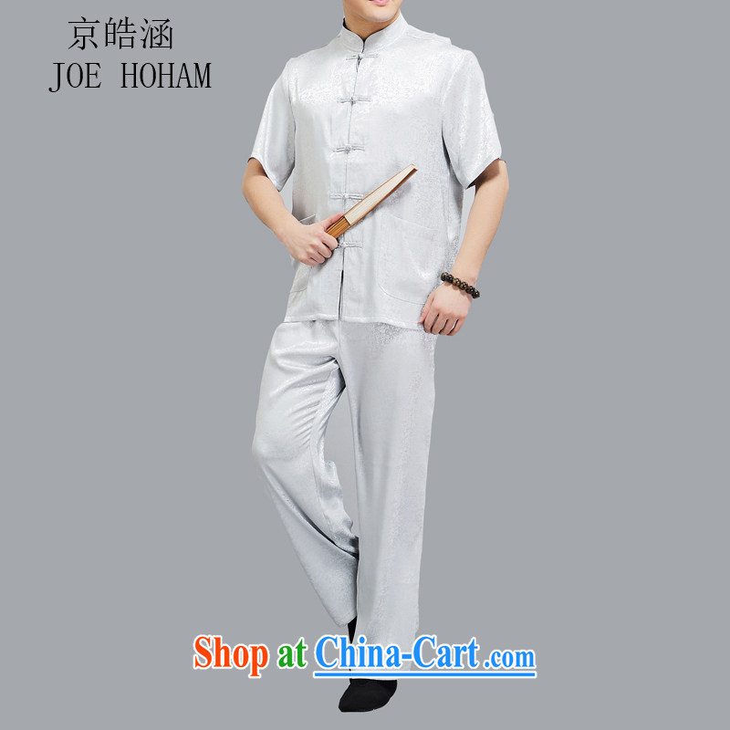 kyung-ho, covered by old Tang is a short-sleeved men's national casual shirt summer father Kit light gray 4 XL, Kyung-ho (JOE HOHAM), shopping on the Internet