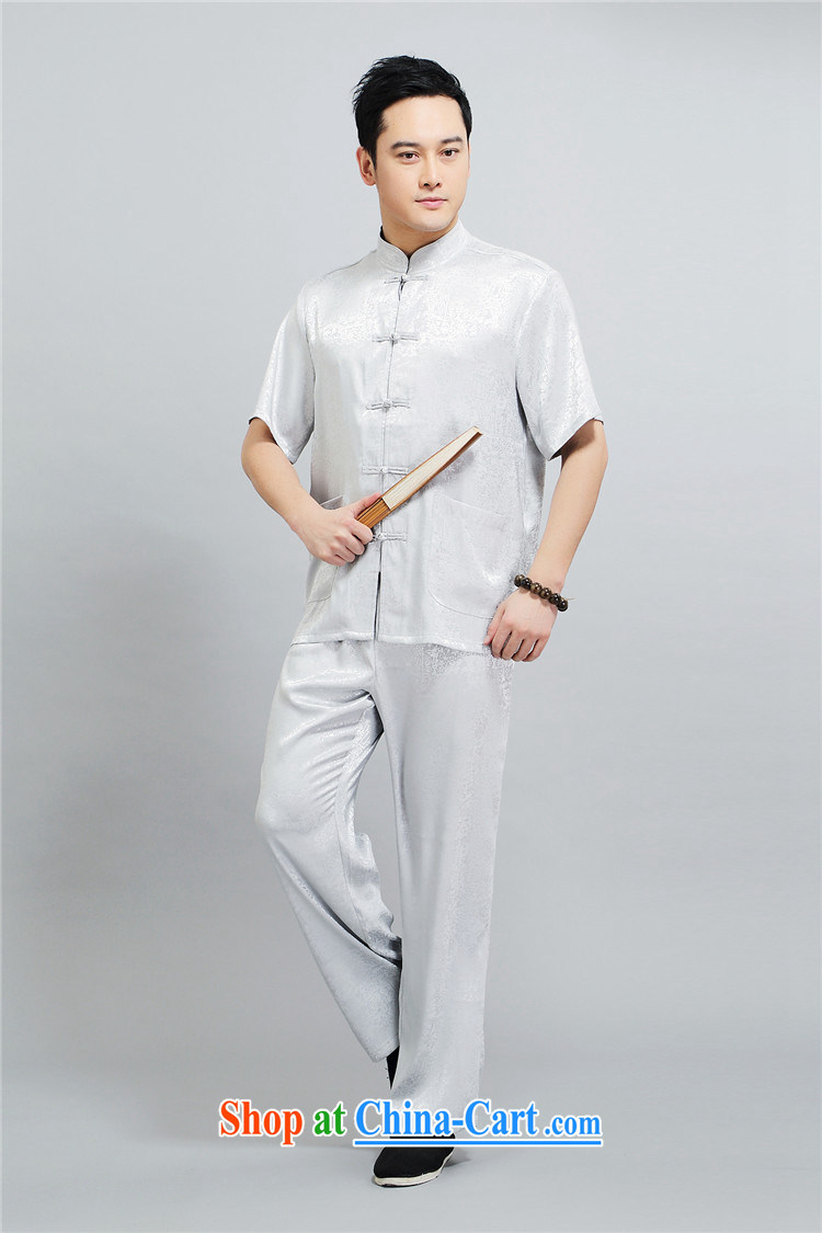 kyung-ho Tang covered by the men and a short-sleeved, older men's summer men Tang load package short-sleeve cynosure serving national clothing light gray 4 XL pictures, price, brand platters! Elections are good character, the national distribution, so why buy now enjoy more preferential! Health