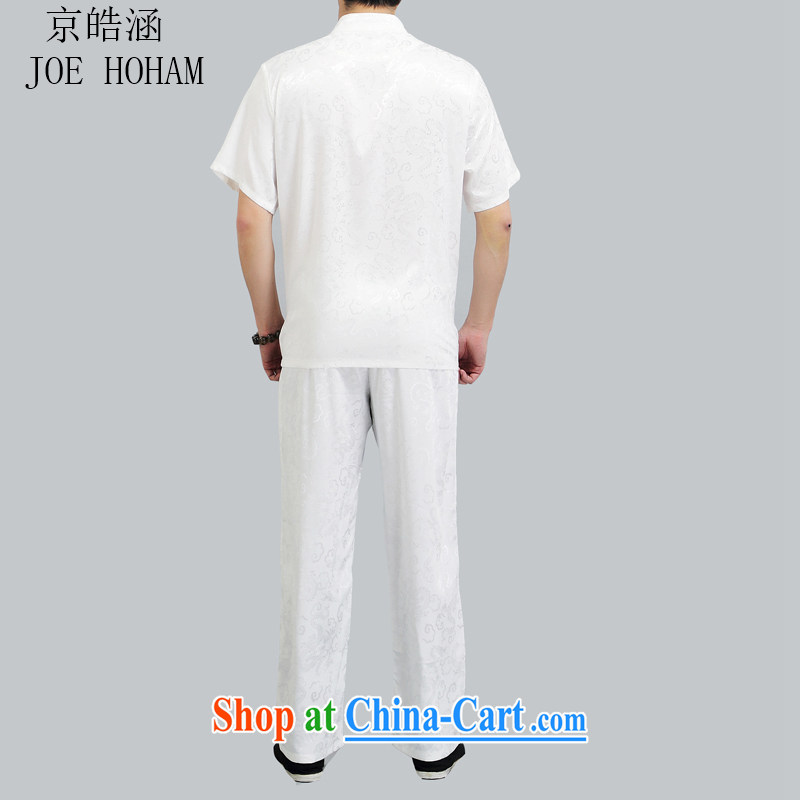 kyung-ho summer covered by new Tang on men's T-shirt with short sleeves in the Men's older persons practicing Service Package China wind men's short-sleeved white 4XL, Beijing-ho (JOE HOHAM), online shopping